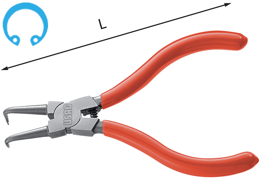 PINZE ANELLI ELASTICI INT. B.PIEGATI USAG 127 CP  