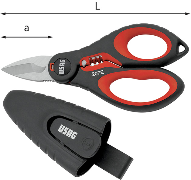 FORBICI ELETTRICISTA PROFESSIONALI INOX USAG 207 E