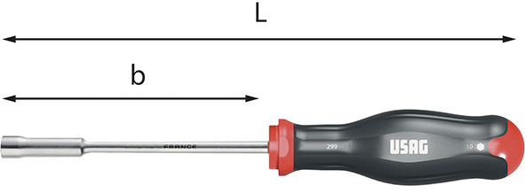 CHIAVI A BUSSOLA ESAGONALE C/IMPUGNATURA USAG 299 