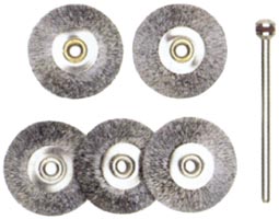 SPAZZOLE ACCIAIO PROXXON CIRCOLARI SERIE 5 PEZZI  