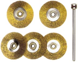 SPAZZOLE OTTONE PROXXON CIRCOLARI SERIE 5 PEZZI   