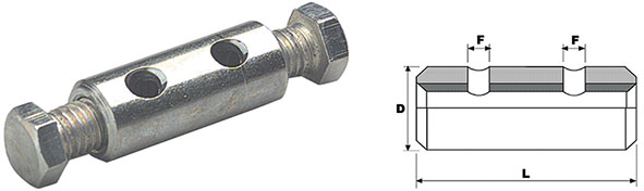 MORSETTI FILOFOR VITE IN TESTA A 2 VITI ESAGONALI 