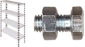 BULLONI ZINCATI CON DADO TESTA EGAGONALE          