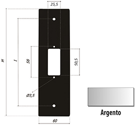 PLACCHE COPRIVANO ALLUMINIO X COMANDO MOTORE TAPP.