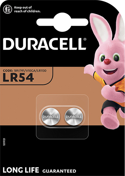 PILE DURACELL PASTIGLIA LR54 PZ.2                 