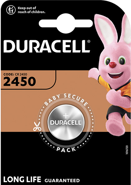 PILE DURACELL PASTIGLIA 2450                      
