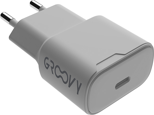 SPINE MURO CARICATORE GROOVY 20W 1USB-C           
