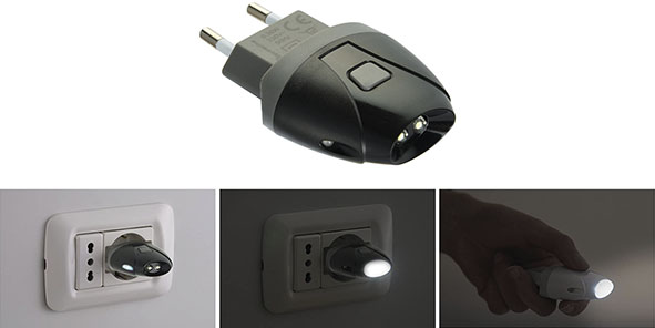 LUCE NOTTURNA LED + TORCIA ELECTRALINE 58310      