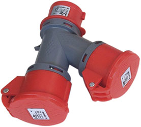 MOLTIPLICATORI VB ROSSO 2 PRESE IP44              