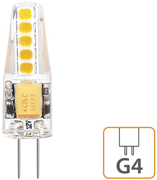 LAMPADE NOVA LED BISPINA G4 12V 1,8W SILICONE     