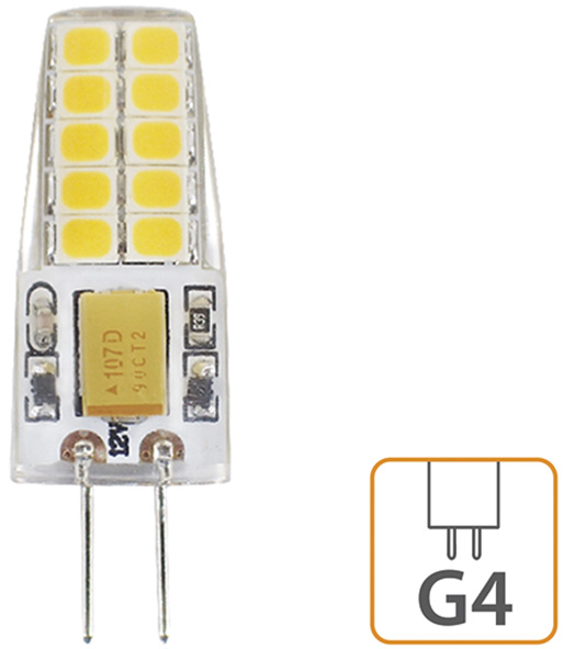 LAMPADE NOVA LED BISPINA G4 12V 2,2W SILICONE     