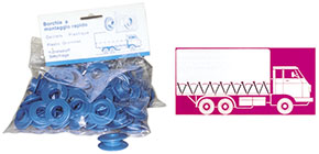 BORCHIE PER TELONI IN PLASTICA BLU                