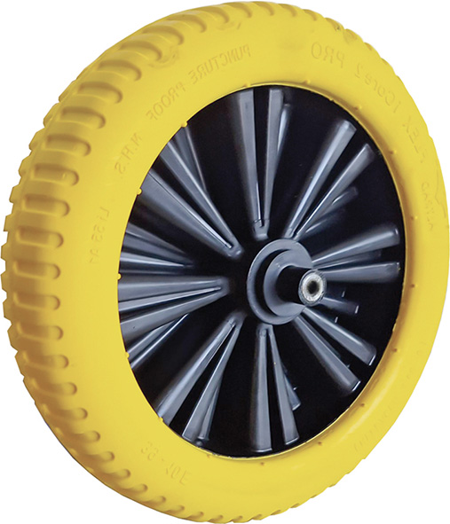 RUOTE CARRIOLE FORT TK100 PIENE GIALLE POLIURETANO