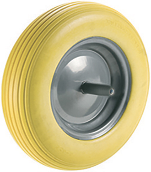 RUOTE CARRIOLE PIENE GIALLE IN POLIURETANO        