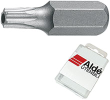 INSERTI ALDE' PER VITI TORX FORATE                