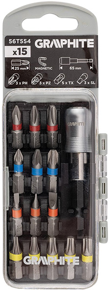 INSERTI GRAPHITE 56T554 SERIE PZ.15 C/PORTAINSERTI