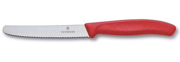 COLTELLI VICTORINOX TAVOLA L.ONDULATA ROSSO       