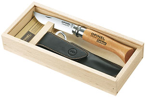COLTELLI OPINEL VIROBLOC SCATOLA LEGNO CON GUAINA 
