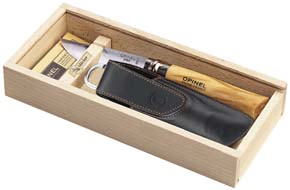 COLTELLI OPINEL OLIVIER SCATOLA LEGNO CON GUAINA  