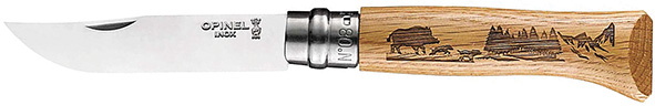 COLTELLI OPINEL VIROBLOC PIROGRAFATI CINGHIALE    