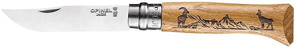 COLTELLI OPINEL VIROBLOC PIROGRAFATI CAMOSCIO     