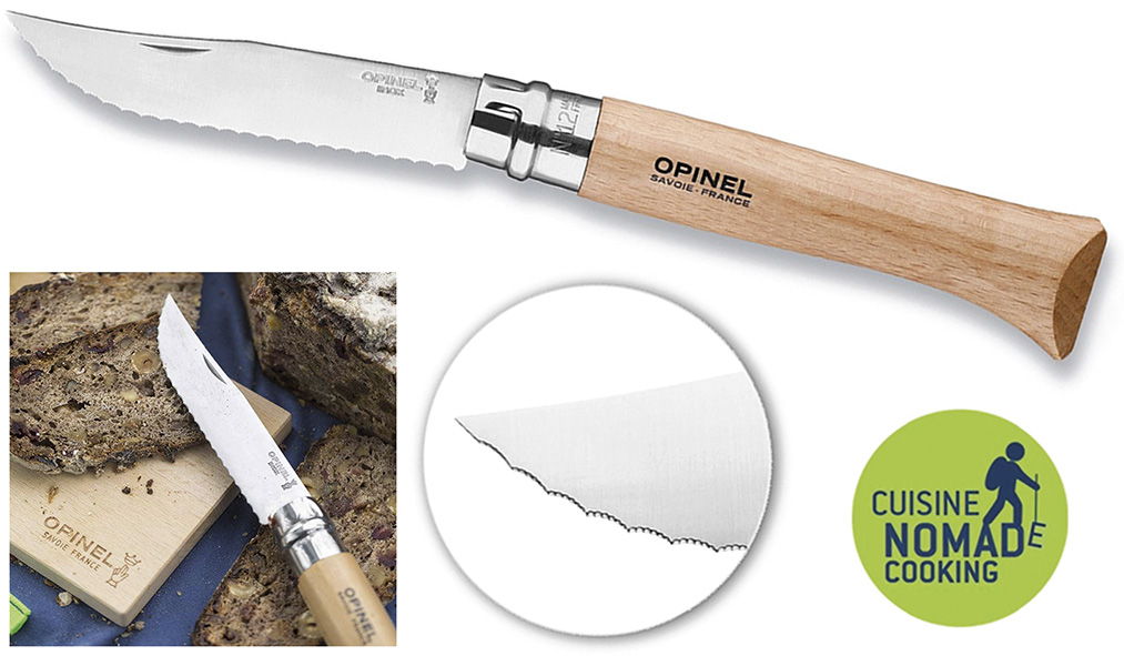 COLTELLI OPINEL VIROBLOC INOX SEGHETTATI N.12     