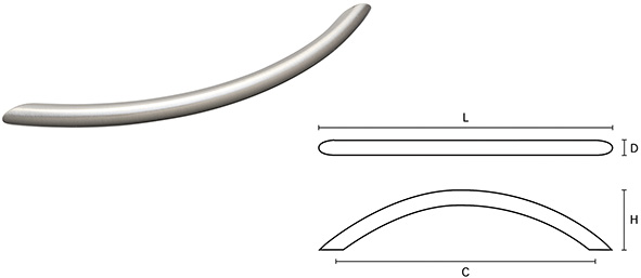 MANIGLIE ACCIAIO MITAL ART.3080                   