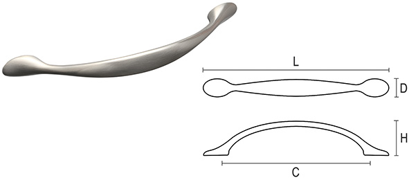 MANIGLIE ZAMA MITAL ART.3085                      