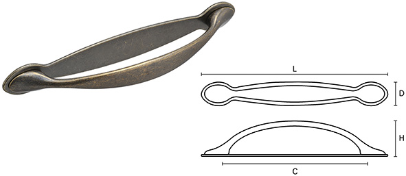 MANIGLIE ZAMA MITAL ART.3085P                     