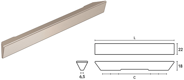 MANIGLIE ZAMA MITAL ART.3320                      
