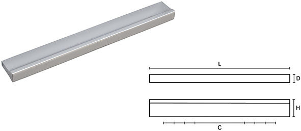 MANIGLIE ALLUMINIO MITAL ART.3990                 