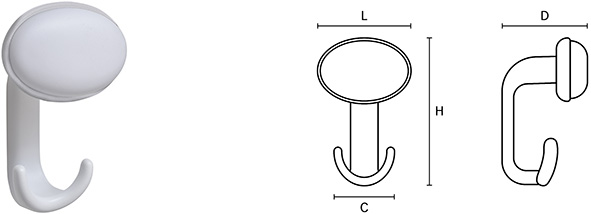 APPENDIABITI RESINA 1 POSTO MITAL ART.AT90        