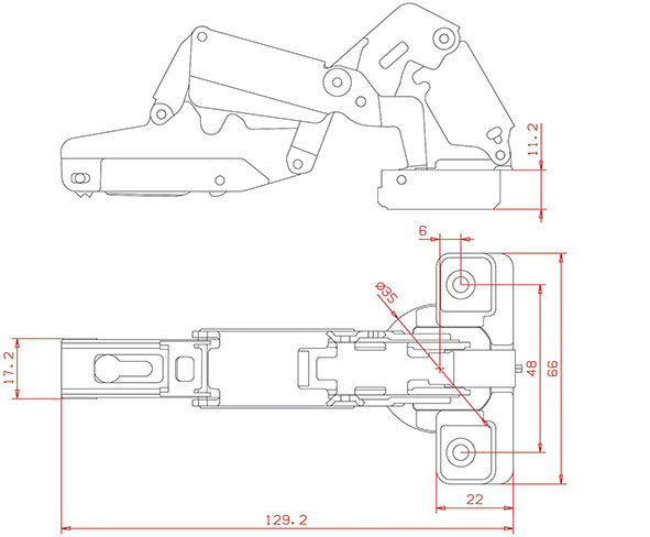 CERNIERE SALICE 165 GRADI C2AFG99                 