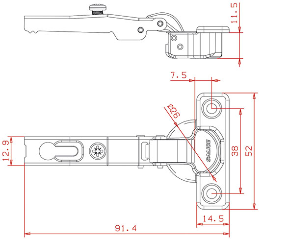 CERNIERE SALICE MINI C6A7C99                      