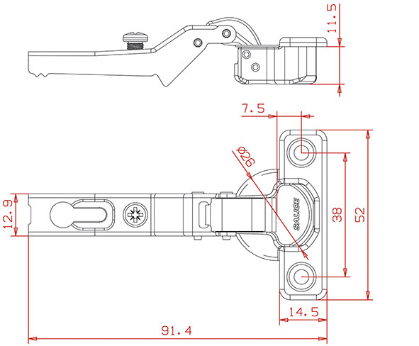 CERNIERE SALICE MINI C6A7L99                      
