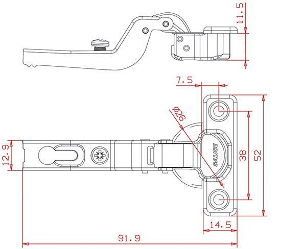 CERNIERE SALICE MINI C6A7S99                      