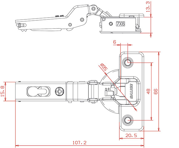 CERNIERE SALICE SILENTIA PLUS C7A6GE9             