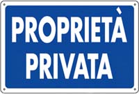 CARTELLI PVC PROPRIETA' PRIVATA                   