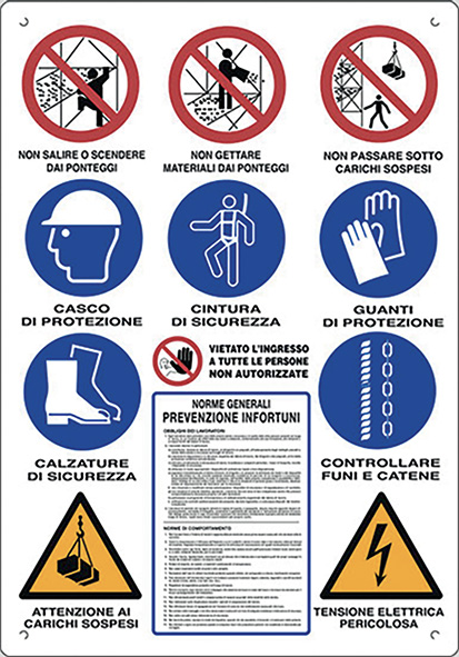 CARTELLI POLIONDA 12 AVVISI EDILIZIA              