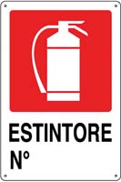 CARTELLI ALLUMINIO ESTINTORE N.                   