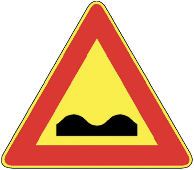 SEGNALI CANTIERE STRADA DEFORMATA FIG.389         