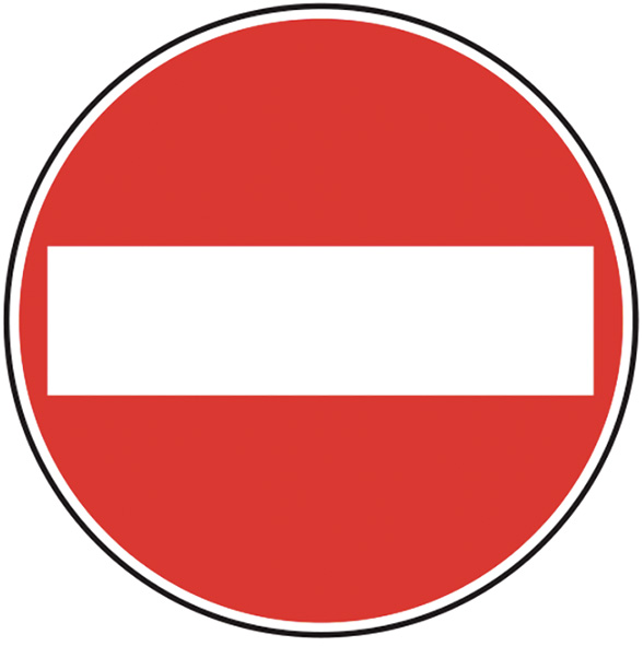 SEGNALI STRADALI SENSO VIETATO FIG.47             