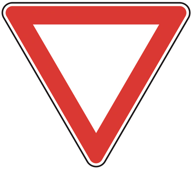 SEGNALI STRADALI DARE PRECEDENZA FIG.36           