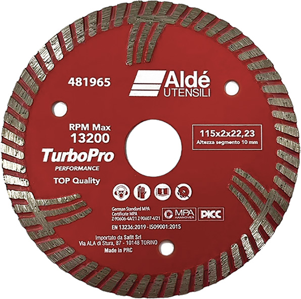 DISCHI DIAMANTATI ALDE' TURBO PRO 115             