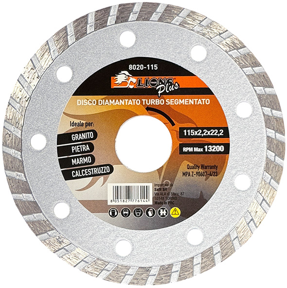 DISCHI DIAMANTATI TURBO LIONS PLUS 8020-115       