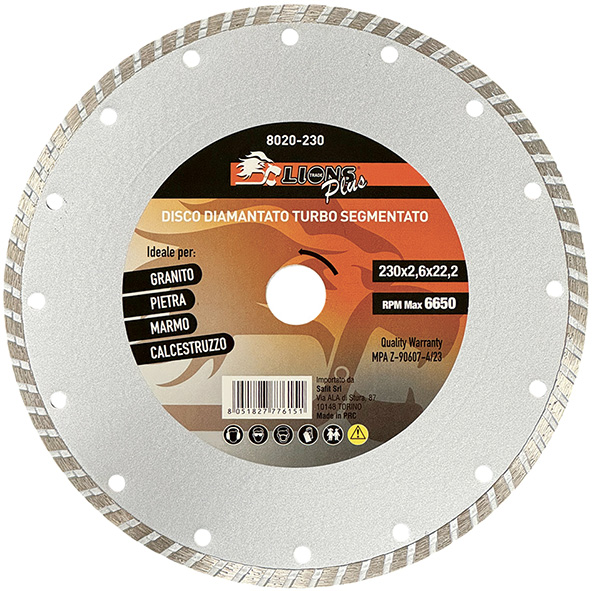 DISCHI DIAMANTATI TURBO LIONS PLUS 8020-230       