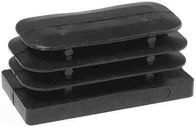 PUNTALI ALETTATI NERI RETTANGOLARI                