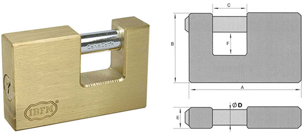 LUCCHETTI IBFM RETTANGOLARI A BAIONETTA           