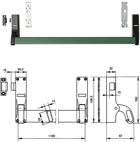MANIGLIONI ANTIPANICO SAVIO ORIZZONTALI CIRCEO KH 