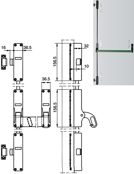 MANIGLIONI ANTIPANICO SAVIO VERTICALI CIRCEO KH.3 